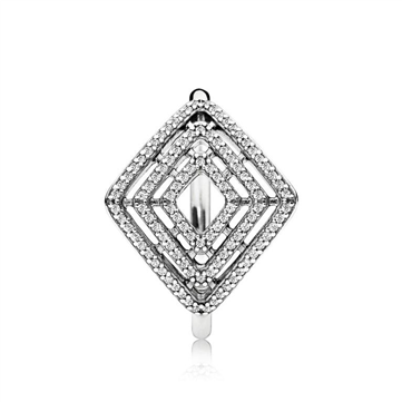 PANDORA ring Geometric Lines 196210CZ-52