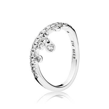 *Pandora ring sølv lysekrone med klar cz str. 52 