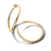 Pandora Organisk Formede creoler forgyldt metalblanding (42 mm)