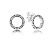 Pandora ørering sølv cubic zirconia 'Forever PANDORA'