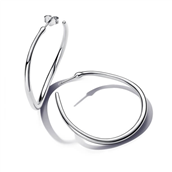 Pandora Organisk Formede creoler sølv (42 mm)