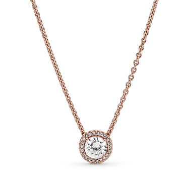 *Pandora Classic Elegance halskæde rose med syntetiske zirkonia 45 cm