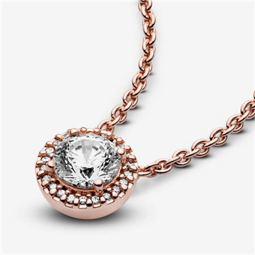 *Pandora Classic Elegance halskæde rose med syntetiske zirkonia 45 cm