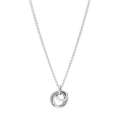 Pandora Familie Altid Cirkler Halskæde sølv med vedhæng af cirkler 60cm