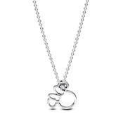Pandora Disney Minnie Mouse Silhuet halskæde sølv m. cz (45 cm)