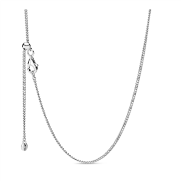 Pandora Curb sølv halskæde 60 cm justérbar