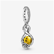 Pandora Disney Belle Uendelighed & Rose Vedhæng sølv m. gul krystal
