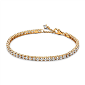 Pandora Funklende Tennisarmbånd forgyldt metalblanding m. cz (16-20 cm)