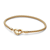 Pandora Moments armbånd forgyldt metalblanding m. hjertelås (16-23 cm)
