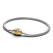 Pandora Kædearmbånd m. Slangelås sølv m. cz (16-23 cm)