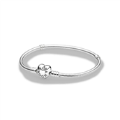 Pandora Armbånd sølv m. hjerte (16-23cm)