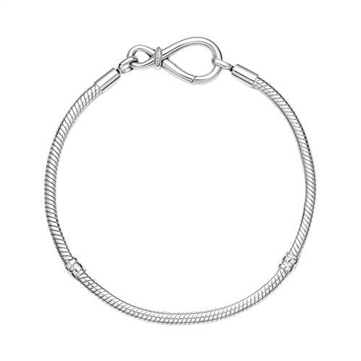 Pandora Uendelighedsknude Slangekædearmbånd sølv (16-23cm)