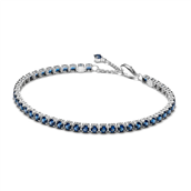 Pandora Funklende Blåt Tennisarmbånd sølv m. cz (16-20 cm)