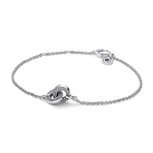 Pandora Signature armbånd Sammenflettet Pavé sølv m. cz (16-20 cm)