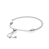 *Pandora armbånd sølv med klar cz 28 cm justerbar