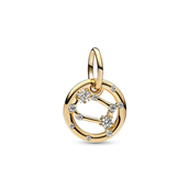 Pandora Zodiac Gemini charm forgyldt metalblanding m. cz (Tvilling)
