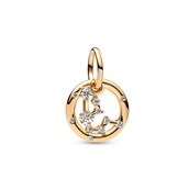 Pandora Zodiac Aquarius charm forgyldt metalblanding m. cz (Vandmand)