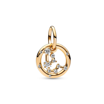 Pandora Zodiac Aquarius charm forgyldt metalblanding m. cz (Vandmand)