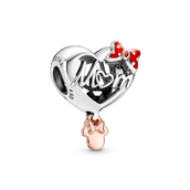 Pandora DISNEY Minnie Mouse Mum hjerte charm sølv med emalje