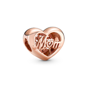 Pandora Tak Mor hjerte charm rosaforgyldt metalblanding