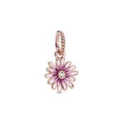 PANDORA Rose Pink Marguerit vedhæng rosaforg. metalblanding emalje og synt. zirkonia