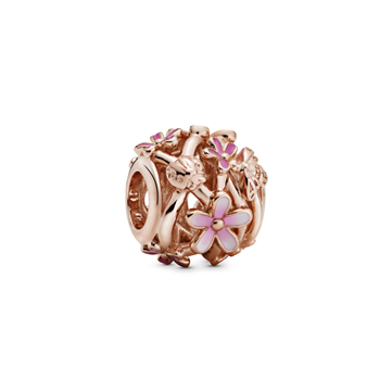 Pandora rose Åben Pink Marguerit charm pink emalje metalblanding