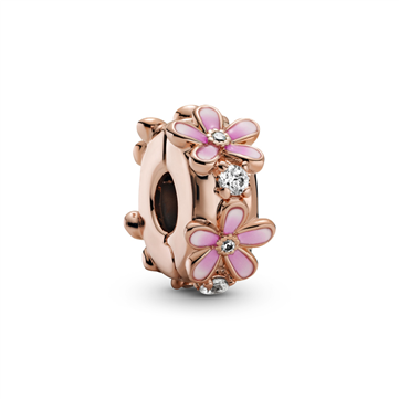 Pandora Daisy charm rosaforgyldt sølv med klar zirkonia og blomster 