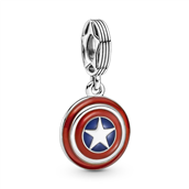 Pandora MARVEL Captain Americas Skjold charm sølv m. emalje