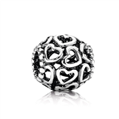 Pandora Charm sølv, åbne hjerter