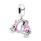 Pandora Pink Scooter charm sølv m. emalje