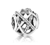 Pandora charm sølv, openwork m/cubic zirconia