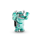 Pandora Disney Pixar Sully charm sølv med sort, pink og blå emalje