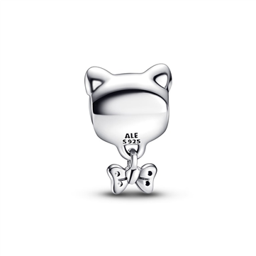 Pandora Charm kæledyr kat med butterfly sølv med kubisk zirkonia