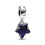 Pandora charm Kosmisk Galakse Stjerne muranoglas sølv m. cz