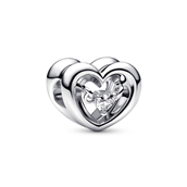 Pandora charm Funklende hjerte og sten sølv m. cz