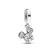 Pandora Mickey Mouse Funklende Hovedsilhuet charm sølv m. cz