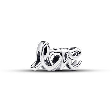 Pandora Håndskrevet Love charm sølv