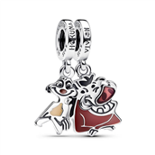 Pandora DISNEY Løvernes Konge Timon og Pumbaa charm sølv m. emalje