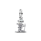 Pandora Skiløber charm sølv m. synt. opal + cz