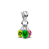 Pandora Stranger Things Selvlysende Run charm sølv m. emalje