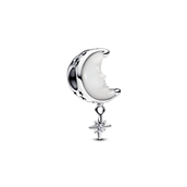 Pandora Måne & Nordstjerne charm sølv m. emalje + cz
