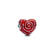 Pandora Rose Hjerte charm sølv m. emalje
