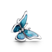 Pandora Stor Sommerfugl charm sølv m. cz + emalje