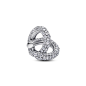 Pandora Uendelighedsknude Pavé Hjerte charm sølv m. cz