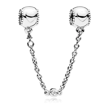 PANDORA Embossed Heart Safety Chain 796457CZ-05
