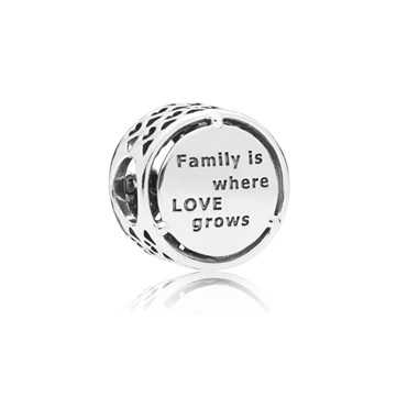 Pandora Family Tree charm sølv hjerte
