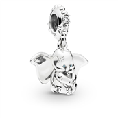 Pandora DISNEY charm sølv Dumbo hængeled med klar cz og blå emalje