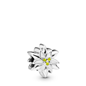 Pandora Edelweiss Flower charm sølv m. emalje