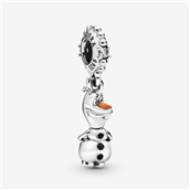 Pandora DISNEY charm Olaf Frost hængecharm m. sort og orange emalje