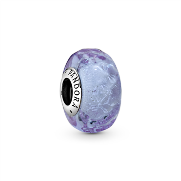 Pandora Bølget Lavendel charm sølv lavendelblåt muranoglas
